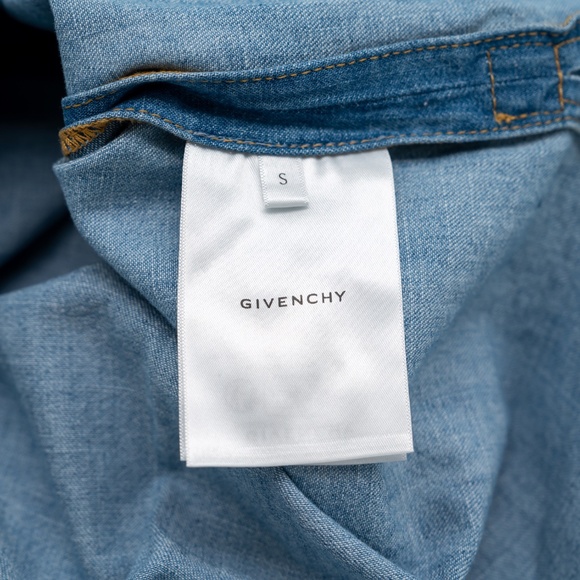 size S Givenchy Blue Denim Shirt Button - Picture 6 of 7